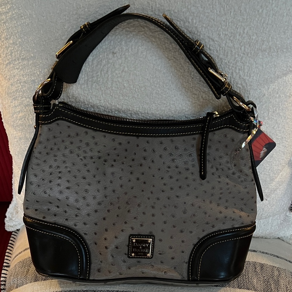 Dooney & Bourke Black and Gray Shoulder Bag